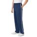 Men's Big & Tall Striped Lightweight Sweatpants by KingSize in Navy (Size XL)