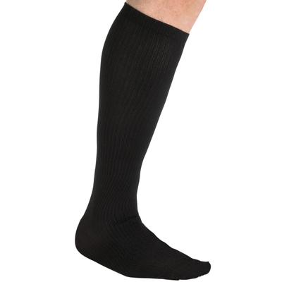Men's Big & Tall Over-the-Calf Compression Silver Socks by KingSize in Black (Size 2XL)