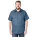 Men's Big & Tall Short-Sleeve Pocket Sport Shirt by KingSize in Slate Blue (Size XL)