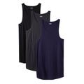 Men's Big & Tall Ribbed Cotton Tank Undershirt 3-Pack by KingSize in Assorted Basic (Size 4XL)