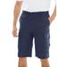 Men's Big & Tall 10" Side Elastic Canyon Cargo Shorts by KingSize in Navy (Size 42)