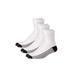 Men's Big & Tall 1/4 Length Cushioned Crew Socks 3-Pack by KingSize in White (Size 2XL)