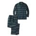 Men's Big & Tall Plaid Flannel Pajama Set by KingSize in Balsam Plaid (Size L) Pajamas