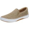 Wide Width Men's Canvas Slip-On Shoes by KingSize in Dark Khaki (Size 14 W) Loafers Shoes