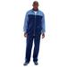 Men's Big & Tall Colorblock Velour Tracksuit by KingSize in Navy Slate Blue (Size 4XL)