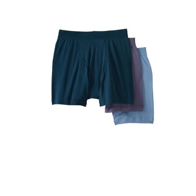 Men's Big & Tall Cotton Boxer Briefs 3-Pack by KingSize in Assorted Colors (Size 5XL)