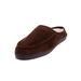 Extra Wide Width Men's Microsuede Clog Slippers by KingSize in Brown (Size 9 EW)