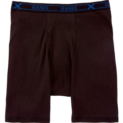 Men's Big & Tall Hanes® X-Temp® Cycling Briefs 3-Pack by Hanes in Black (Size 8XL)