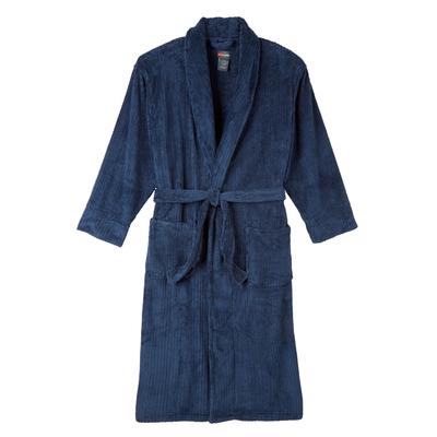 Men's Big & Tall Hanes® Plush Fleece Robe by Hanes in Navy (Size 6X/7X)