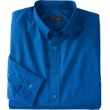 Men's Big & Tall KS Signature Wrinkle-Free Long-Sleeve Button-Down Collar Dress Shirt by KS Signature in Royal Blue (Size 17 1/2 33/4)