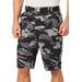 Men's Big & Tall 12" Side Elastic Cargo Short with Twill Belt by KingSize in Black Camo (Size 2XL)
