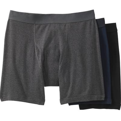 Men's Big & Tall Cotton Boxer Briefs 3-Pack by KingSize in Assorted Basic (Size 3XL)
