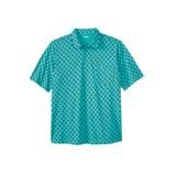 Men's Big & Tall Lightweight Jersey Polo by KingSize in Tidal Green Floral (Size 3XL)