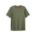 Men's Big & Tall Heavyweight Jersey Crewneck T-Shirt by Boulder Creek in Heather Moss (Size 2XL)