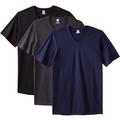 Men's Big & Tall Cotton V-Neck Undershirt 3-Pack by KingSize in Assorted Basic (Size L)