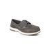 Wide Width Men's Deer Stags® Lace-Up Boat Shoes by Deer Stags in Dark Grey (Size 9 W)