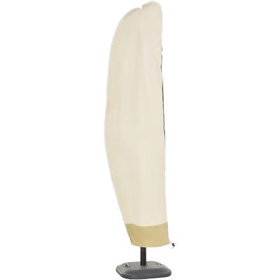 Outsunny Schutzhülle für Ampelschirm Abdeckung 400cm Sonnenschirm Oxford Beige 56x220cm - Beige +