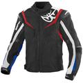 Berik Endurance Veste textile de moto imperméable à l’eau, noir-blanc-rouge-bleu, taille 52