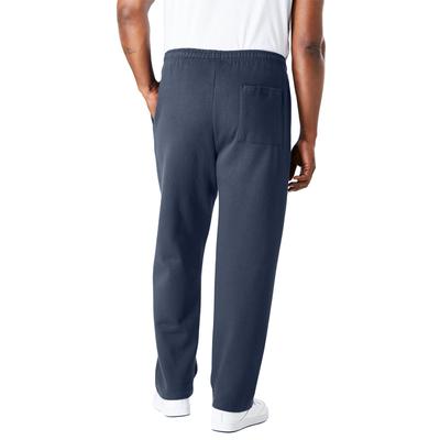 Men's Big & Tall Fleece Open-Bottom Sweatpants by KingSize in Navy (Size 4XL)