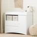 South Shore Peek-a-boo Changing Table Dresser Wood in White | 38 H x 45.75 W x 19.37 D in | Wayfair 2280331