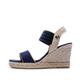 Tommy Hilfiger Damen New Tommy Basic Opened Toe Wedge Peeptoe Sandalen, Blau (Desert Sky Dw5), 38 EU