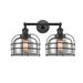 Innovations Lighting Bruno Marashlian Bell Cage 19 Inch 2 Light Bath Vanity Light - 208-BK-G73-CE-LED