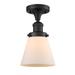 Innovations Lighting Bruno Marashlian Small Cone 6 Inch 1 Light Semi Flush Mount - 517-1CH-BK-G61-LED