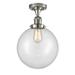 Innovations Lighting Bruno Marashlian Beacon 10 Inch 1 Light Semi Flush Mount - 517-1CH-PN-G202-10-LED