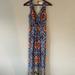 Anthropologie Dresses | Anthropologie Maeve Maxi Dress 0 | Color: Blue/Orange | Size: 0