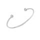 Carissima Gold Women's 9ct White Gold 2.5mm Torque Bangle