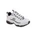 Wide Width Men's Energy - After Burn Sneakers by SKECHERS® by Skechers in White Navy (Size 10 1/2 W)