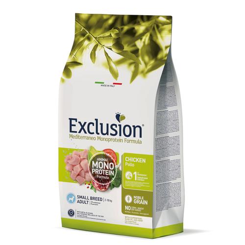 2 x 7 kg Exclusion Mediterraneo Adult Small mit Huhn Trockenfutter Hund