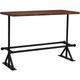 Table de bar Table Haute Fine Bois massif de récupération Marron 150x70x107 cm vidaXL