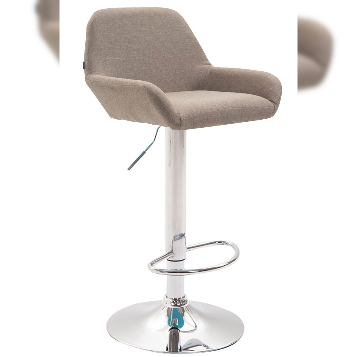 CLP Barhocker Braga Stoff taupe/chrom Image