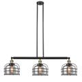 Innovations Lighting Bruno Marashlian Large Bell Cage 41 Inch 3 Light Linear Suspension Light - 213-BAB-G73-CE