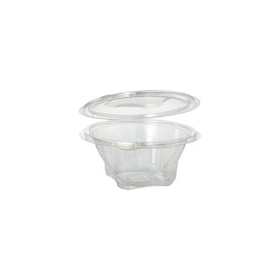 Starpak 10 X 50 Feinkost- und Salatschalen mit Klappdeckel, R-PET rund 500 ml Ø 15,5 cm · 6,8 cm glasklar