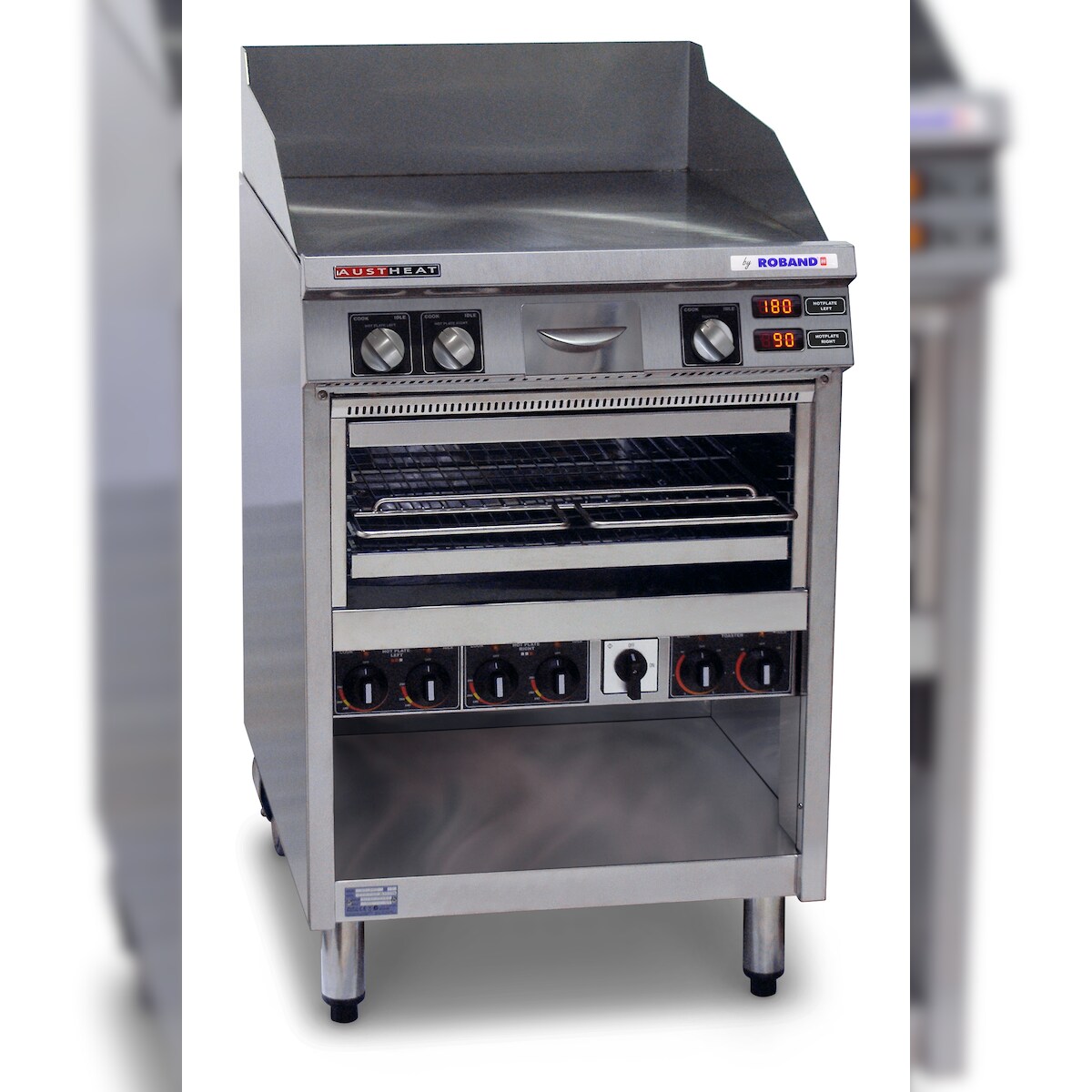 Roband Standgrillplatte und -salamander Image