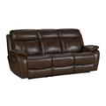 Barcalounger 39PHL-3703 Sandover Power Reclining Sofa w/ Power Head Rests, Power Lumbar & Drop Down Table (middle) in 3713-86 Tri-Tone Chocolate / Leather Match