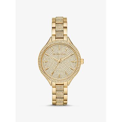 Michael Kors Pavé Gold-Tone Watch Gold One Size
