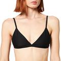 Seafolly Women's Fixed Triangle Bikini Top Swimsuit, Essentials Black, 10