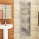 1600 x 400mm (H x W) Bathroom Central Heating Curved Ladder Towel Rail Radiator - Chrome Finish