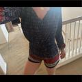 Anthropologie Shorts | Anthropologie Lilka Nandini Romper Small | Color: Blue/Red | Size: S