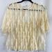 Zara Tops | 3/$25 Nwt Zara Fringe Blouse (B2) | Color: Cream/White | Size: M