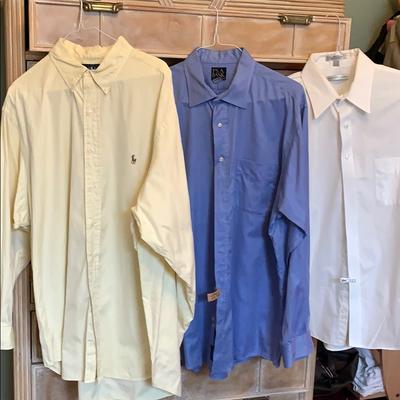 Polo By Ralph Lauren Shirts | 3 Button Down Shirts, Smoke & Pet Free Home | Color: Blue/Yellow | Size: 17.5