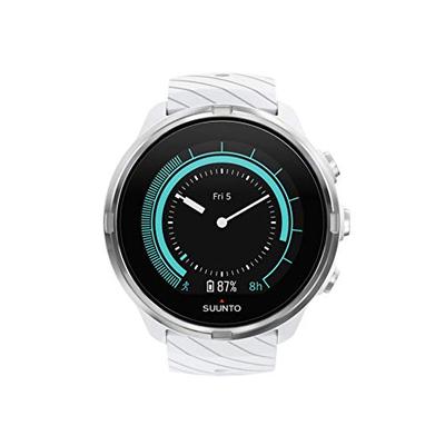 Suunto 9, GPS Sports Watch with Long Battery Life and Wrist-Based Heart Rate, Non-Barometer, White