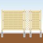 TraumGarten Sichtschutzzaun Rank Komplett-Set Holz Sichtschutz Lamellenzaun, ohne Endelement, 2,5,Einbetonieren,keine