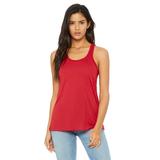 Bella + Canvas B8800 Women's Flowy Racerback Tank Top in Red size Large 8800, BC8800