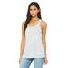 Bella + Canvas B8800 Women's Flowy Racerback Tank Top in White Marble size Large 8800, BC8800