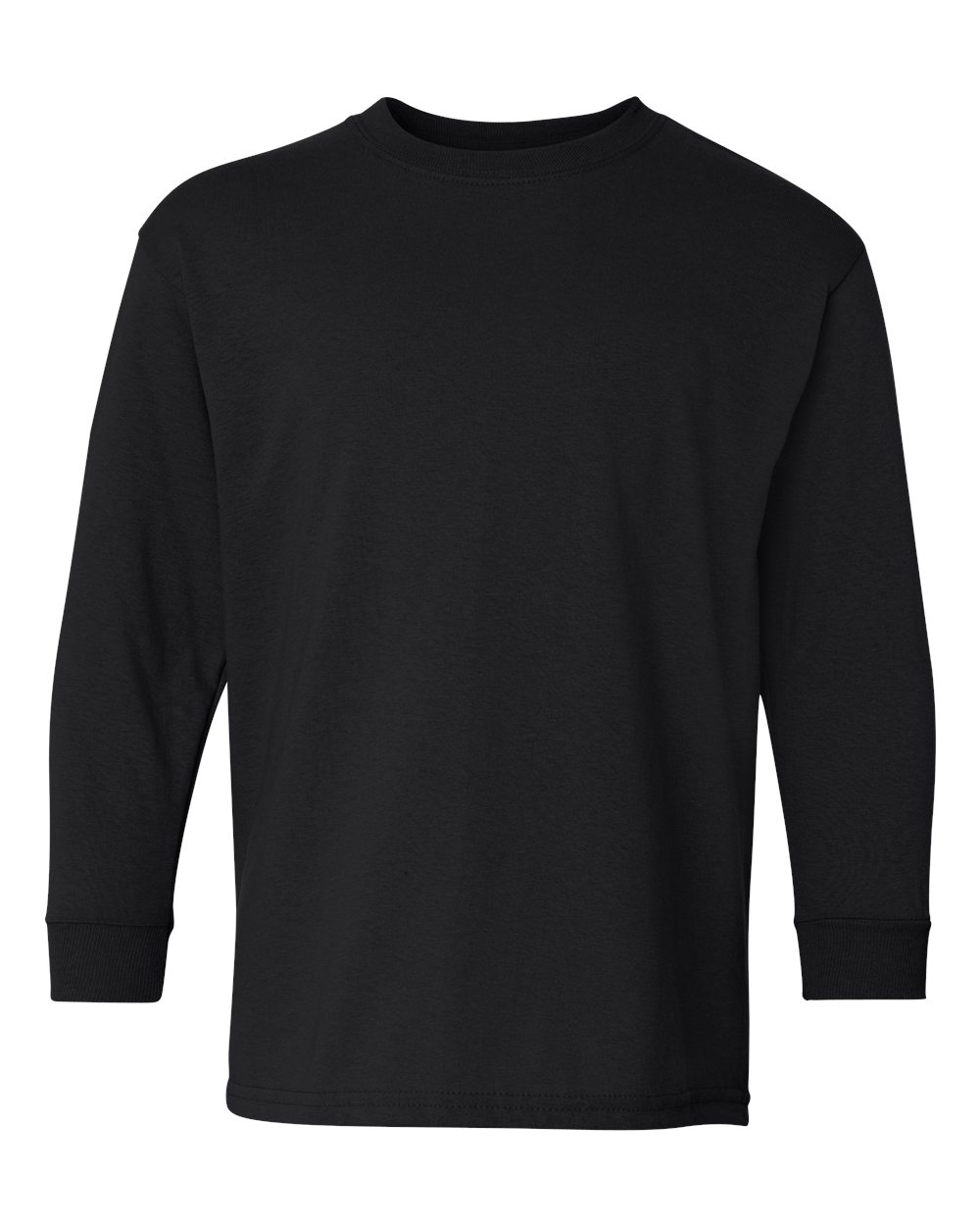 Gildan G540B Youth Heavy Cotton Long Sleeve T-Shirt in Black size Medium 5400B, G5400B