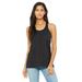 Bella + Canvas B8800 Women's Flowy Racerback Tank Top in Dark Grey Heather size Medium 8800, BC8800